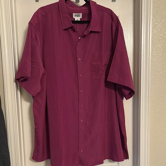Purple Casual Button Down Shirt with Relaxed Fit - Picture 1 of 2